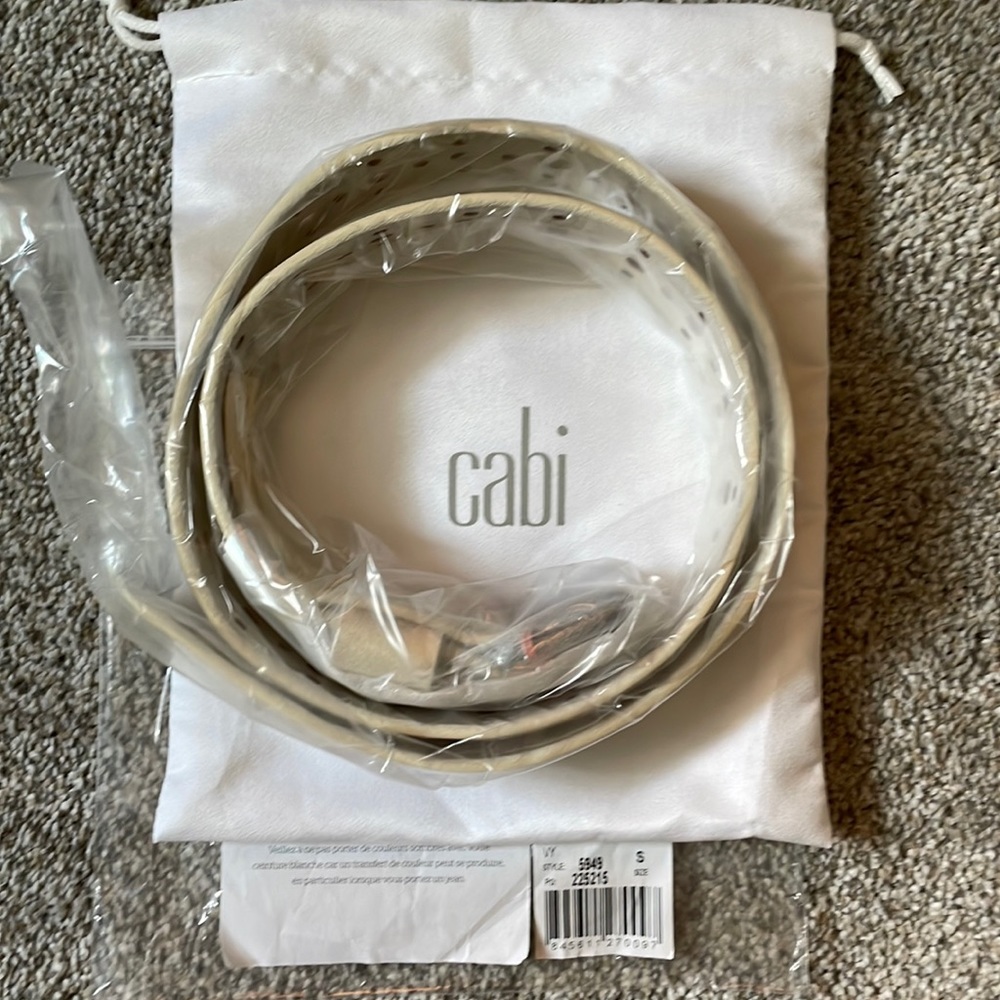 Cabi New NWT Dual Belt #5949 Ivory cream S